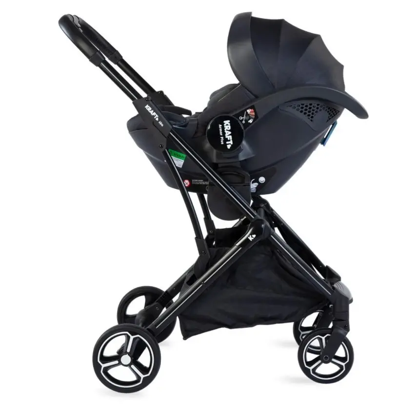 Kraft Viva I-Size Çift Yönlü Tek Elle Katlanabilir Travel Sistem Bebek Arabası Beige - 23