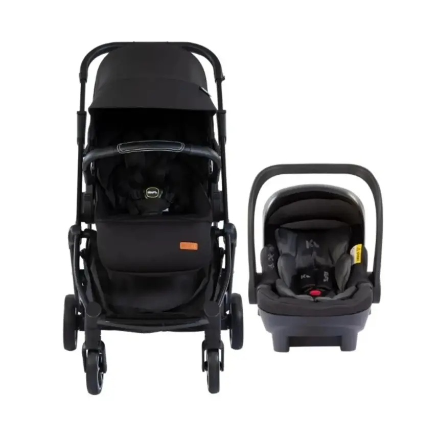 Kraft Viva I-Size Çift Yönlü Tek Elle Katlanabilir Travel Sistem Bebek Arabası Black - 2
