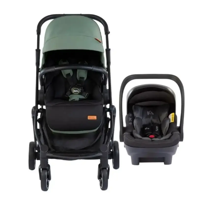 Kraft Viva I-Size Çift Yönlü Tek Elle Katlanabilir Travel Sistem Bebek Arabası Green - 4