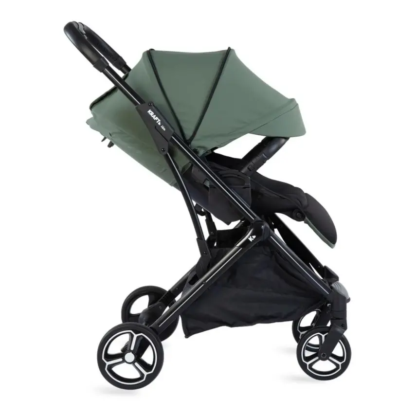 Kraft Viva I-Size Çift Yönlü Tek Elle Katlanabilir Travel Sistem Bebek Arabası Green - 6
