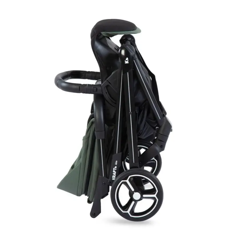 Kraft Viva I-Size Çift Yönlü Tek Elle Katlanabilir Travel Sistem Bebek Arabası Green - 17