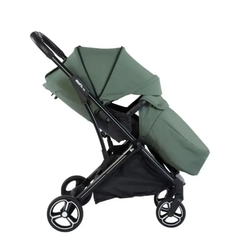 Kraft Viva I-Size Çift Yönlü Tek Elle Katlanabilir Travel Sistem Bebek Arabası Green - 5