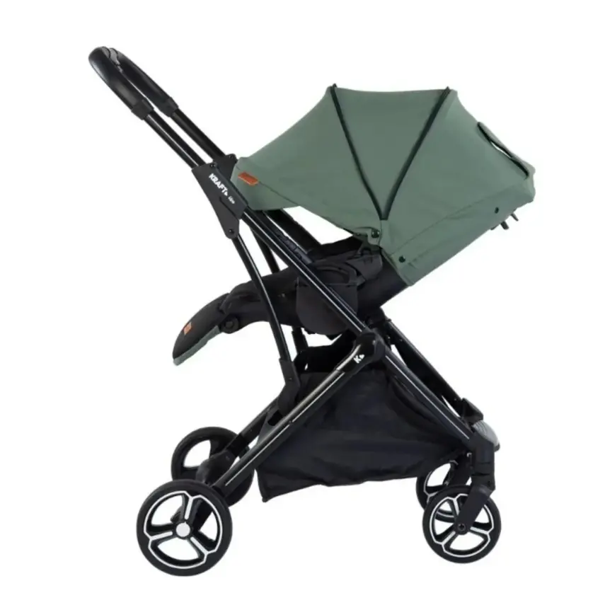 Kraft Viva I-Size Çift Yönlü Tek Elle Katlanabilir Travel Sistem Bebek Arabası Green - 3