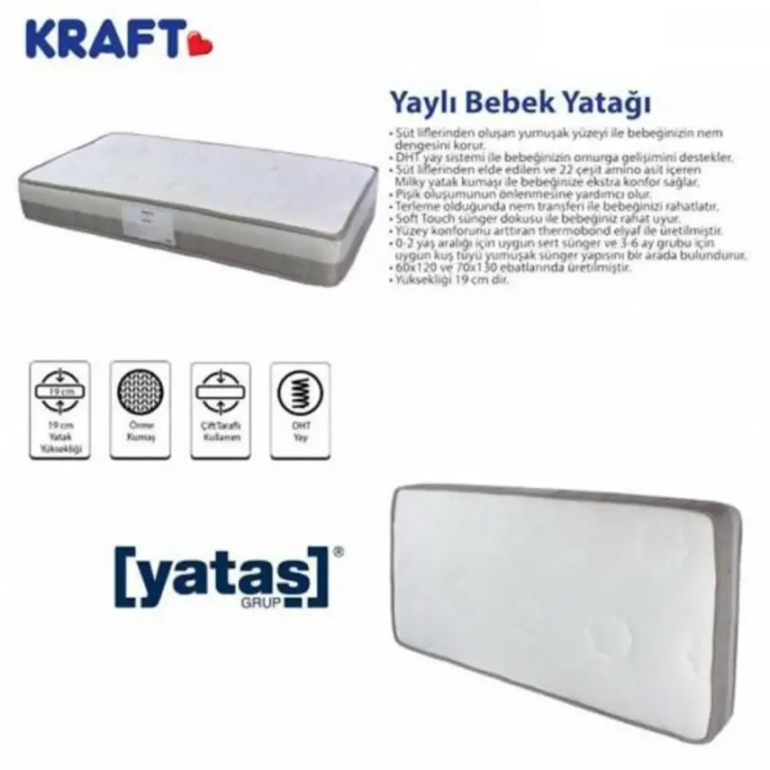 Kraft Yaylı Yatak 70x130 cm - 2