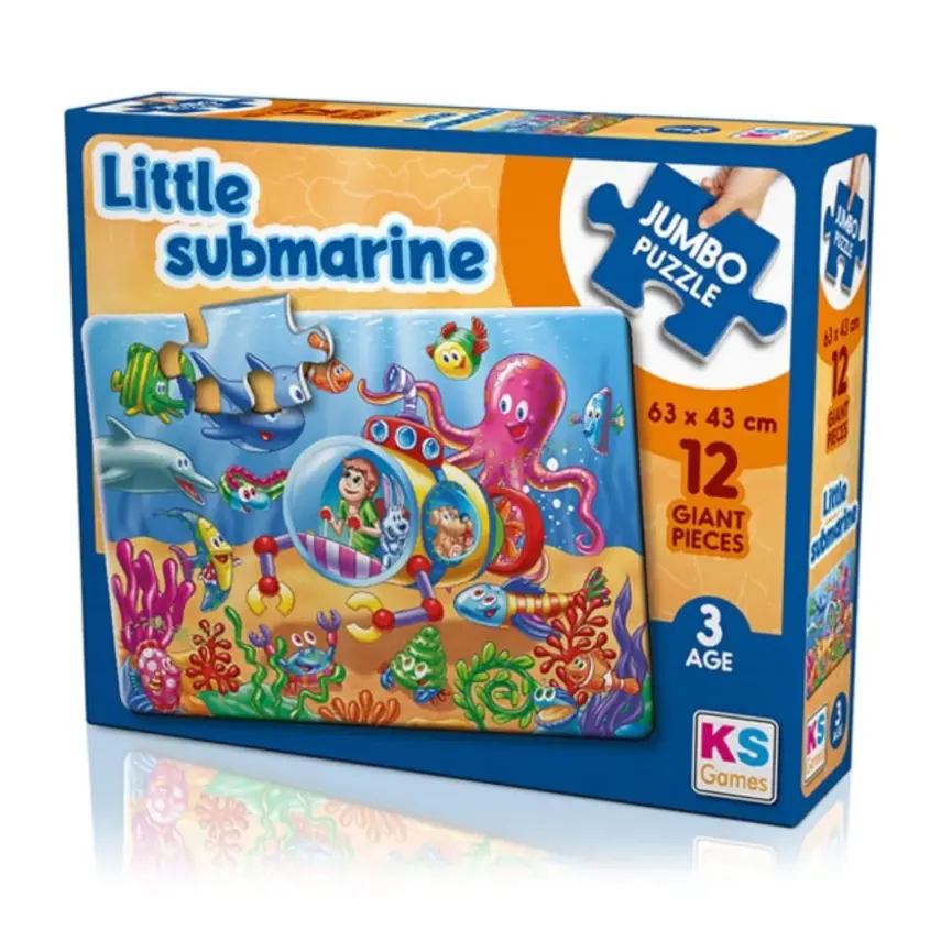 KS Games Little Submarine Jumbo Puzzle 12 Parça - 1