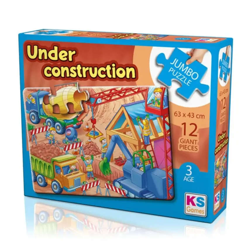 KS Games Under Construction Jumbo Puzzle 12 Parça - 1