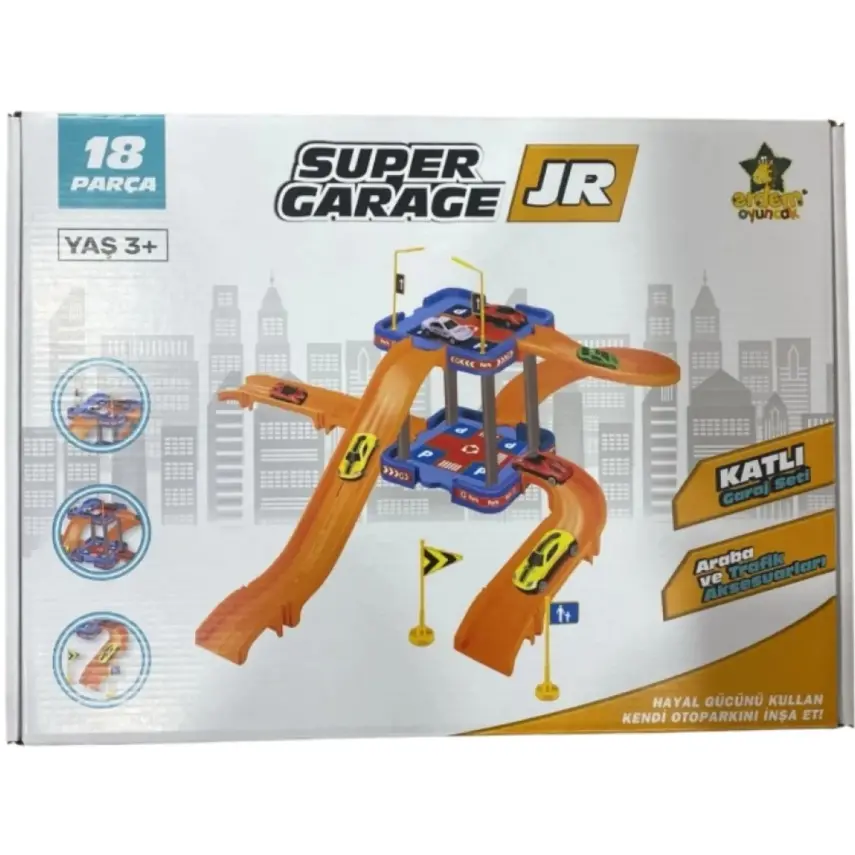 Küçük Otopark Süper Garaj Set Junior - 1