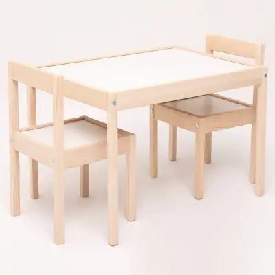 Kukka Ahşap Masa Sandalye Seti - 3