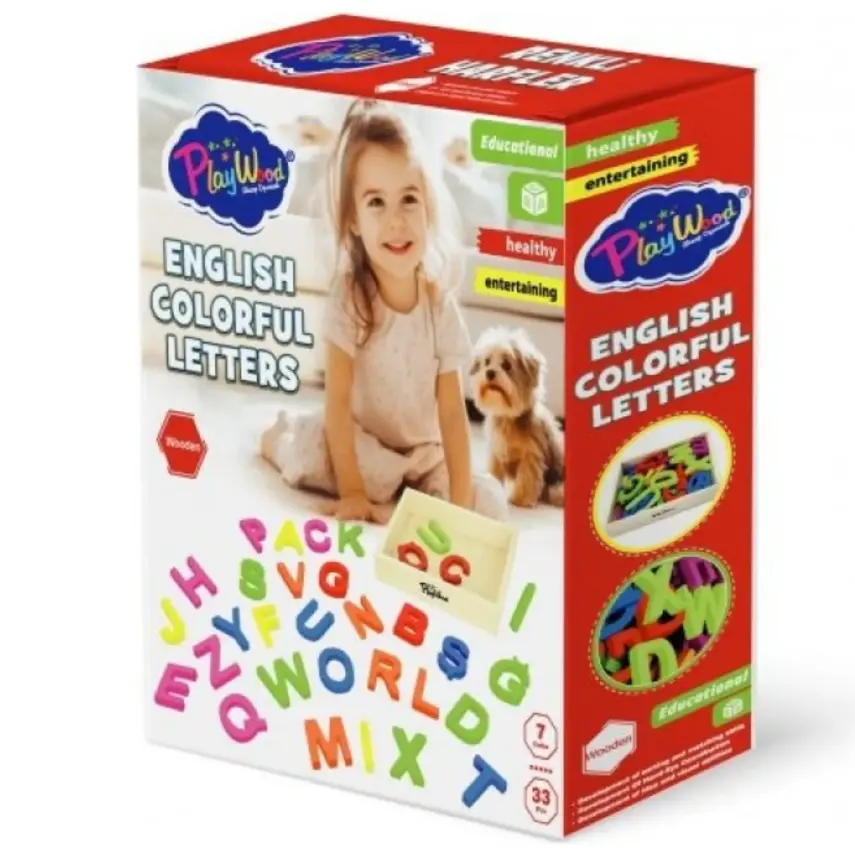 Kutuda 33 Prç Ahşap Kasalı Renkli Harfler - 2