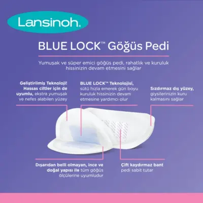 Lansinoh Blue Lock Göğüs Pedi 100lü - 13