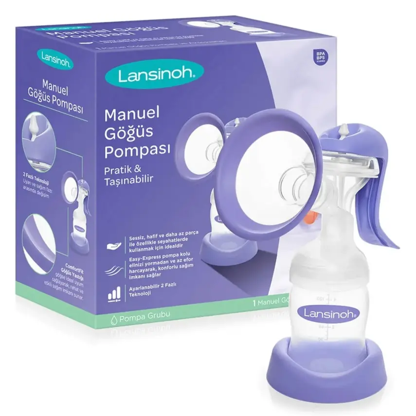 Lansinoh Manuel Göğüs Pompası + Süt Saklama Poşeti 50li - 2