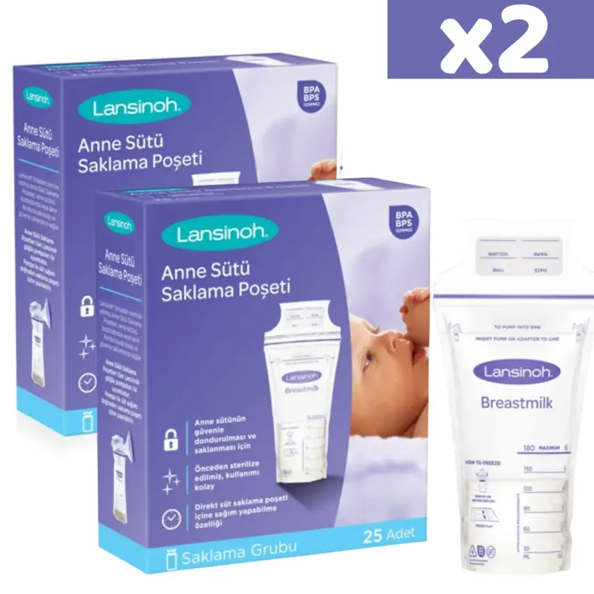 Lansinoh Süt Saklama Poşeti 25li x 2 Adet - 1