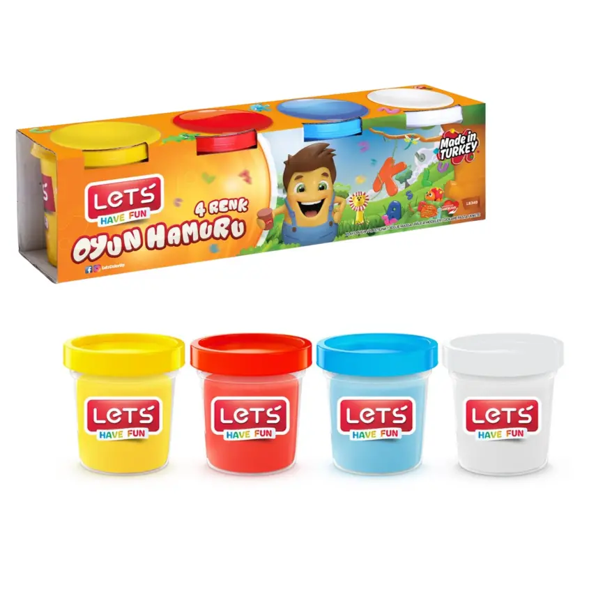 Lets 4 Renk Oyun Hamuru 460 Gr L8440 - 1