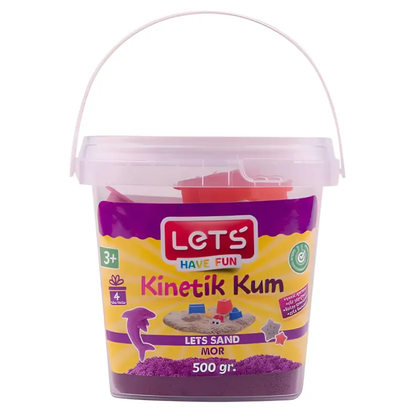 Lets Kinetik Kum 500 Gr Mor Plastik Kutu - L10159 - 1