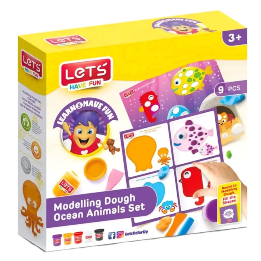Lets Oyun Hamuru Deniz Canlıları Matı 5x100 Gr. L9012 - 3