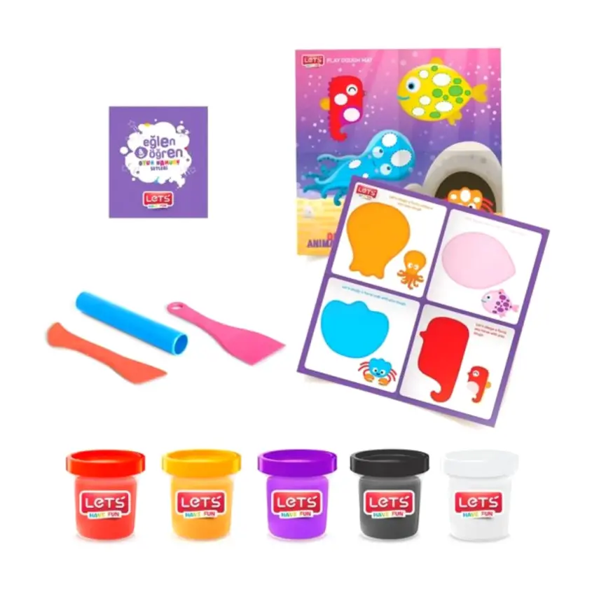 Lets Oyun Hamuru Deniz Canlıları Matı 5x100 Gr. L9012 - 1