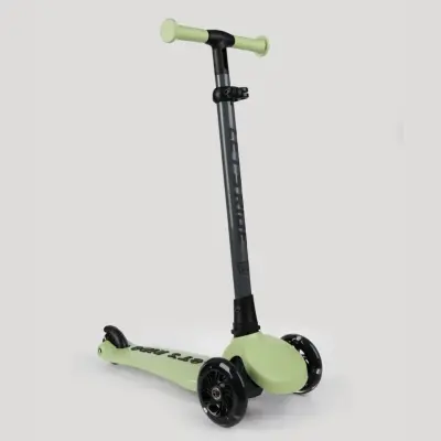 Let's Ride Işıklı Katlanabilir 3 Tekerlekli Scooter- Yeşil