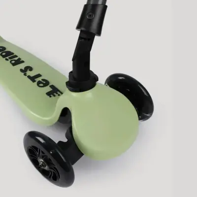 Let's Ride Işıklı Katlanabilir 3 Tekerlekli Scooter- Yeşil - 8