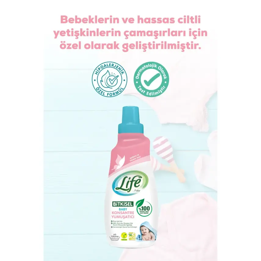 Life by Fakir Baby %100 Bitkisel Konsantre Yumuşatıcı 1500 ml  - 5