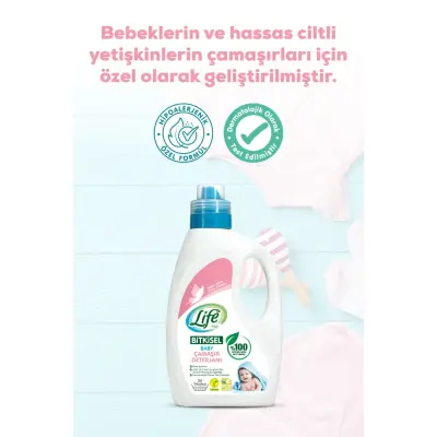 Life by Fakir Baby Bitkisel Bazlı Sıvı Çamaşır Deterjanı 1500 ml - 9