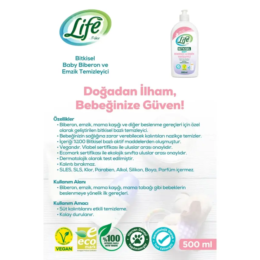 Life by Fakir Biberon Temizleyici 500ml - 3
