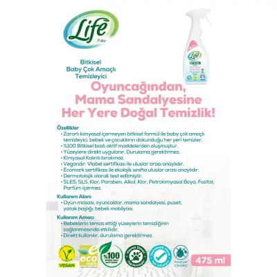 Life by Fakir Çok Amaçlı Temizleyici 475ml - 4