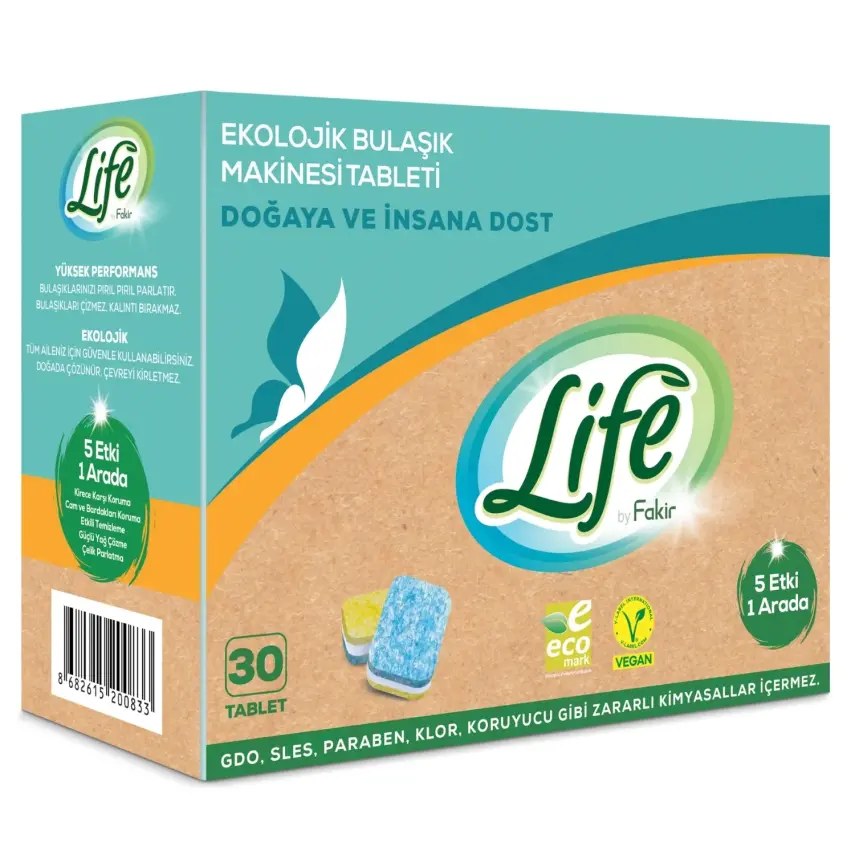 Life by Fakir Ekolojik Vegan Bulaşık Makinesi Tableti 30lu - 1