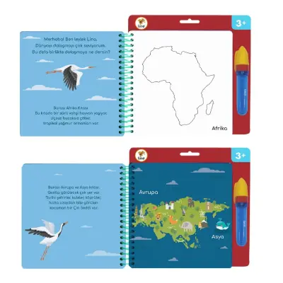 Lino Aqua Sihirli Boyama Kitabı Kıtalar - 2