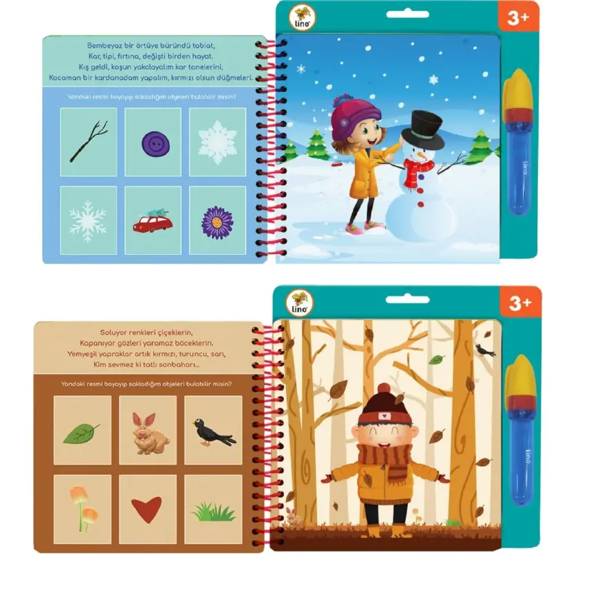 Lino Aqua Sihirli Boyama Kitabı Mevsimler - 2
