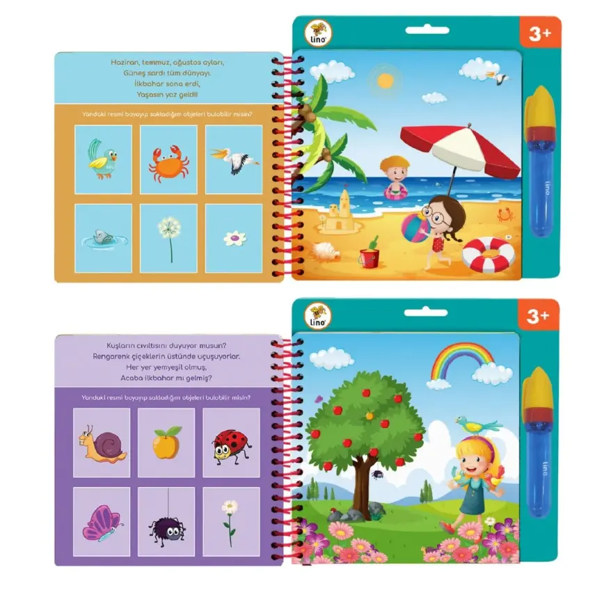 Lino Aqua Sihirli Boyama Kitabı Mevsimler - 3