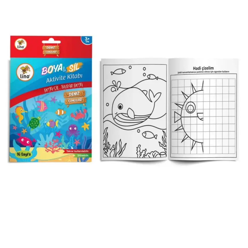 Lino Boya & Sil Aktivite Boyama Kitabı Denizaltı Silinebilir - 1