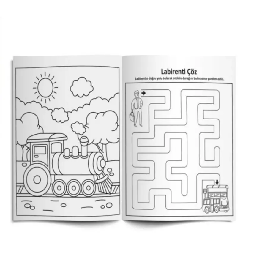 Lino Boya & Sil Silinebilir  Aktivite Boyama Kitabı Araçlar  - 3