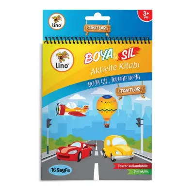 Lino Boya & Sil Silinebilir  Aktivite Boyama Kitabı Araçlar  - 2