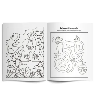 Lino Boya Sil - Silinebilir Aktivite Boyama Kitabı Hayvanlar  - 2