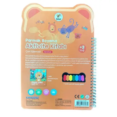 Lino Parmak Boyama Aktivite Kitabı Hayvanlar - 2