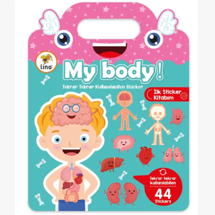 Lino Tekrar Tekrar Kullanılabilen İlk Sticker Kitabım My Body - 1