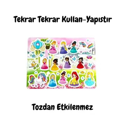 Lino Tekrar Tekrar Kullanılabilen Stıcker Prıncess Garden - 3