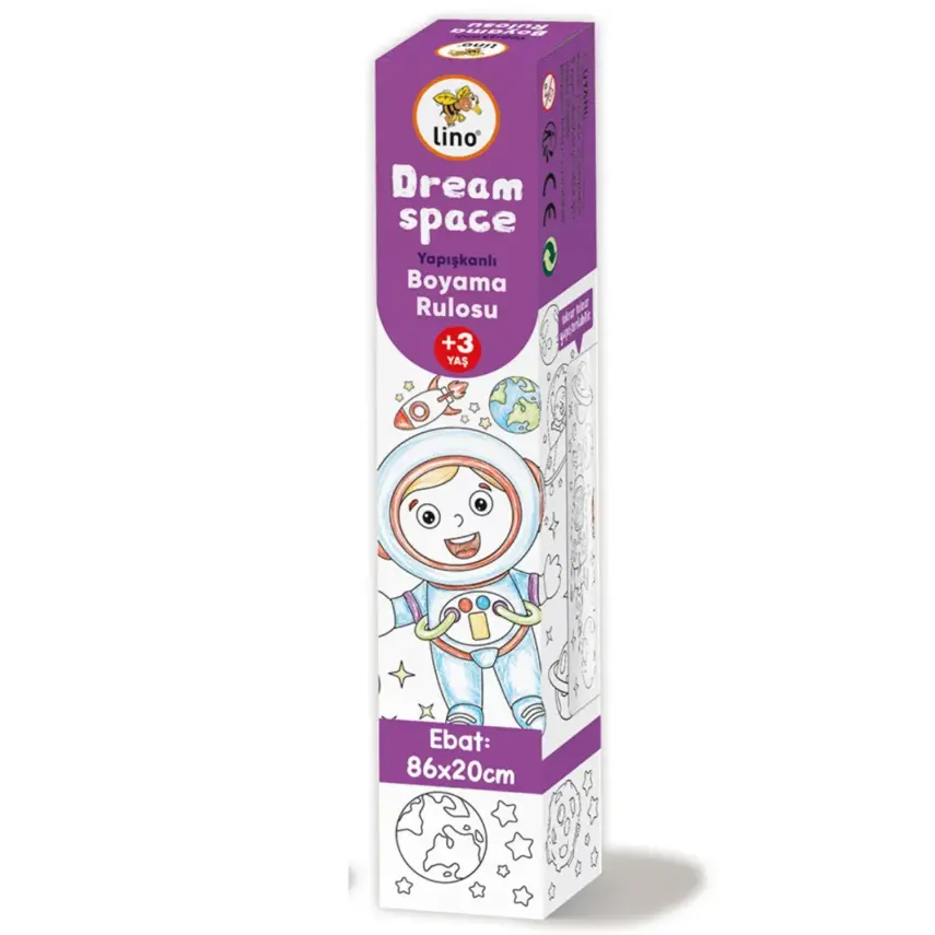 Lino Yapışkanlı Boyama Rulosu Dream Space 86X20 Cm - 1