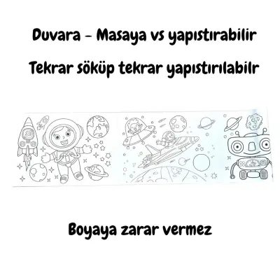 Lino Yapışkanlı Boyama Rulosu Dream Space 86X20 Cm - 2