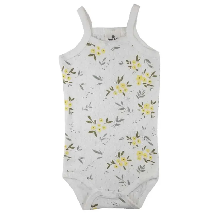 Luggi Baby Organik Jakarlı İp Askılı Body - 1