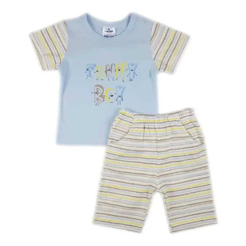 Luggi Baby Unisex 2li Takım Şortlu - 1