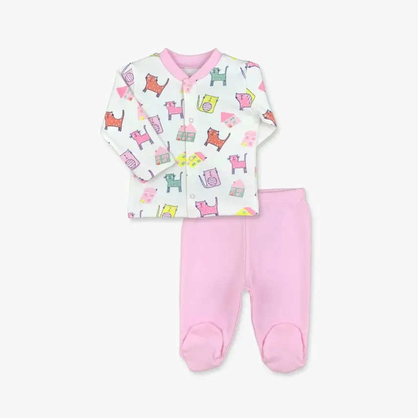 Luggi Baby Unisex 2liTakım Patikli Kedi - 1