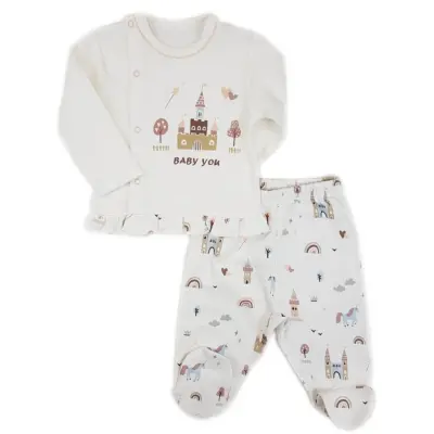 Luggi Baby Unisex Organik Pijama Takımı Patikli
