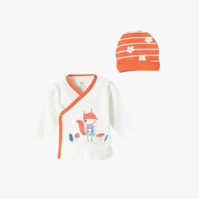 Luggi Baby Unisex Zıbın Takımı 3lü Sevimli Tilki - 2