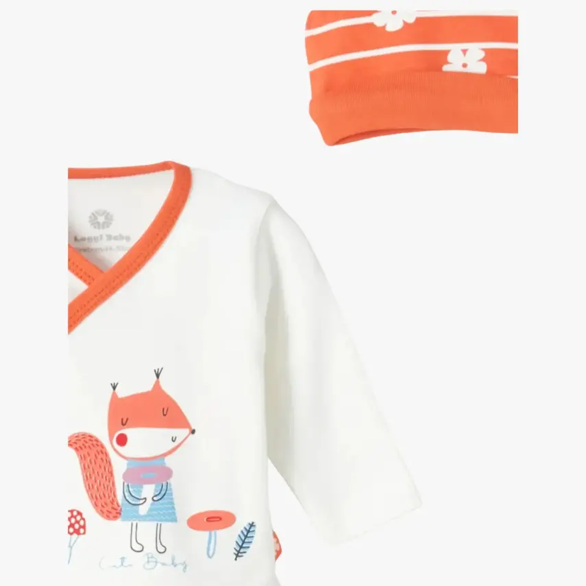 Luggi Baby Unisex Zıbın Takımı 3lü Sevimli Tilki - 3