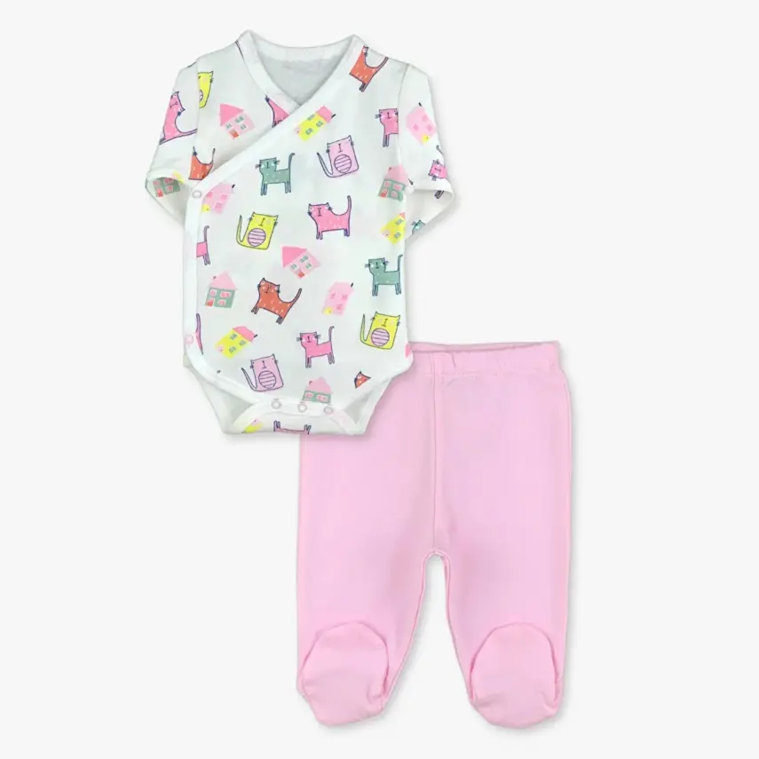 Luggi Baby Unisex Zıbın Takımı Düz Kedi - 1