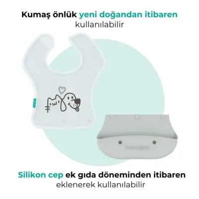 Mamajoo 2-in-1 Katlanır Mama Önlüğü / Powder Green - 5