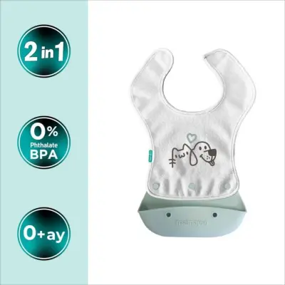 Mamajoo 2-in-1 Katlanır Mama Önlüğü / Powder Green - 2