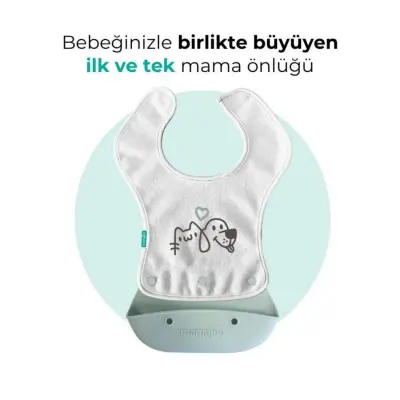 Mamajoo 2-in-1 Katlanır Mama Önlüğü / Powder Green - 6