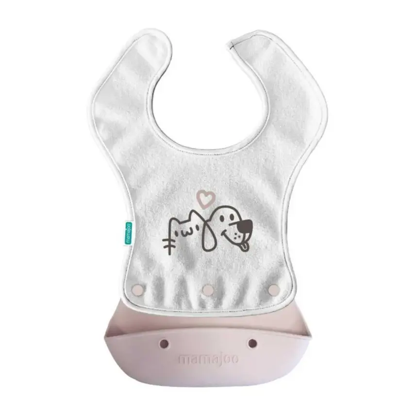 Mamajoo 2-in-1 Katlanır Mama Önlüğü / Powder Pink - 1